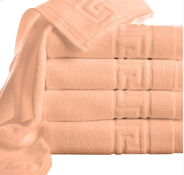 Set 5 Bucati Prosoape Fata pentru Baie, 90x50 cm, 500 gr, Model Greek Portocaliu 50x90