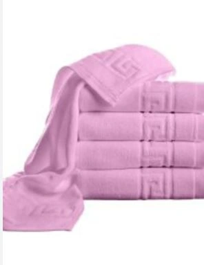 Set 5 Bucati Prosoape pentru Fata 600 gr , 90x50 cm , Model Greek Roz Inchis 502x90