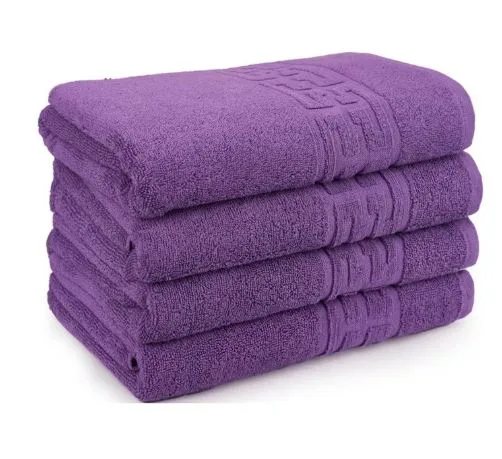 Set 5 Bucati Prosoape pentru Fata 600 gr , 90x50 cm , Model Greek Violet 50x90