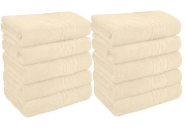 Set 10 Bucati Prosoape de Baie, 600 gr, 70x140 cm, Model Greek Crem 70x140