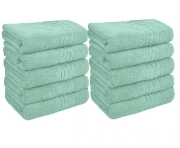 Set 50 Bucati Prosoape de Baie, 600 gr, 70x140 cm, Model Greek Verde 70x140