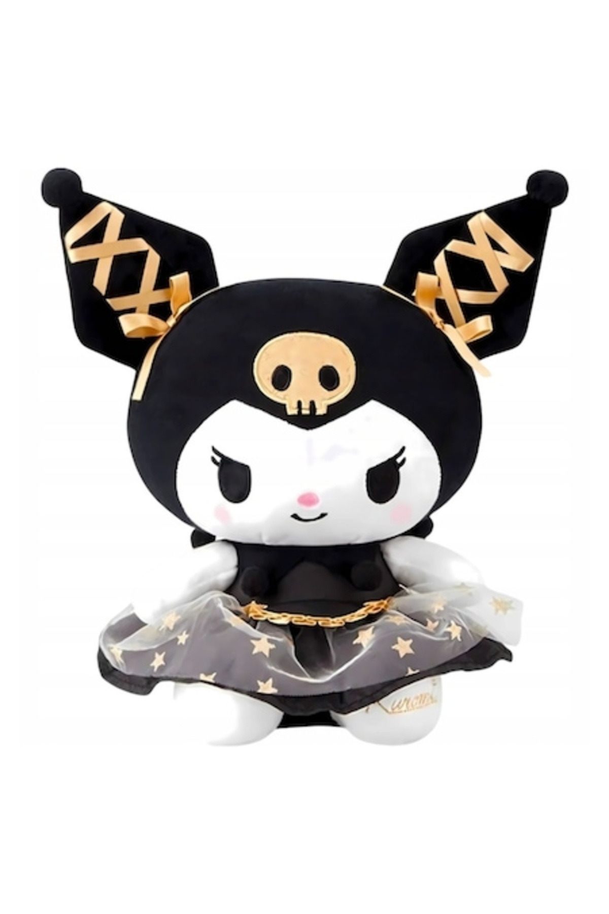 Kuromi - Jucarie/Perna, Negru cu Accente Aurii, 45 cm, Plus Moale