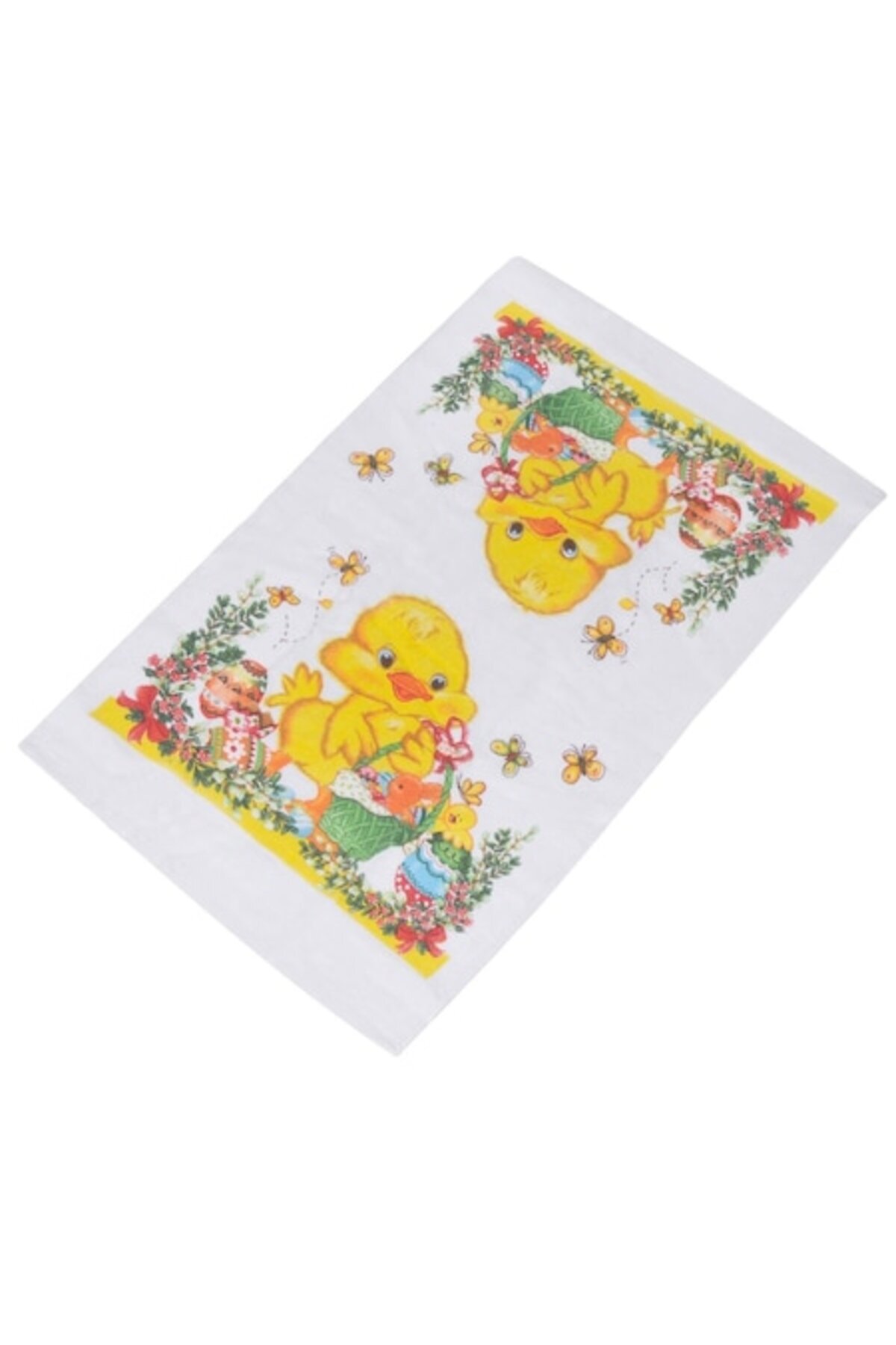Prosop de bucatarie cu imprimeu de rata si oua de Paste